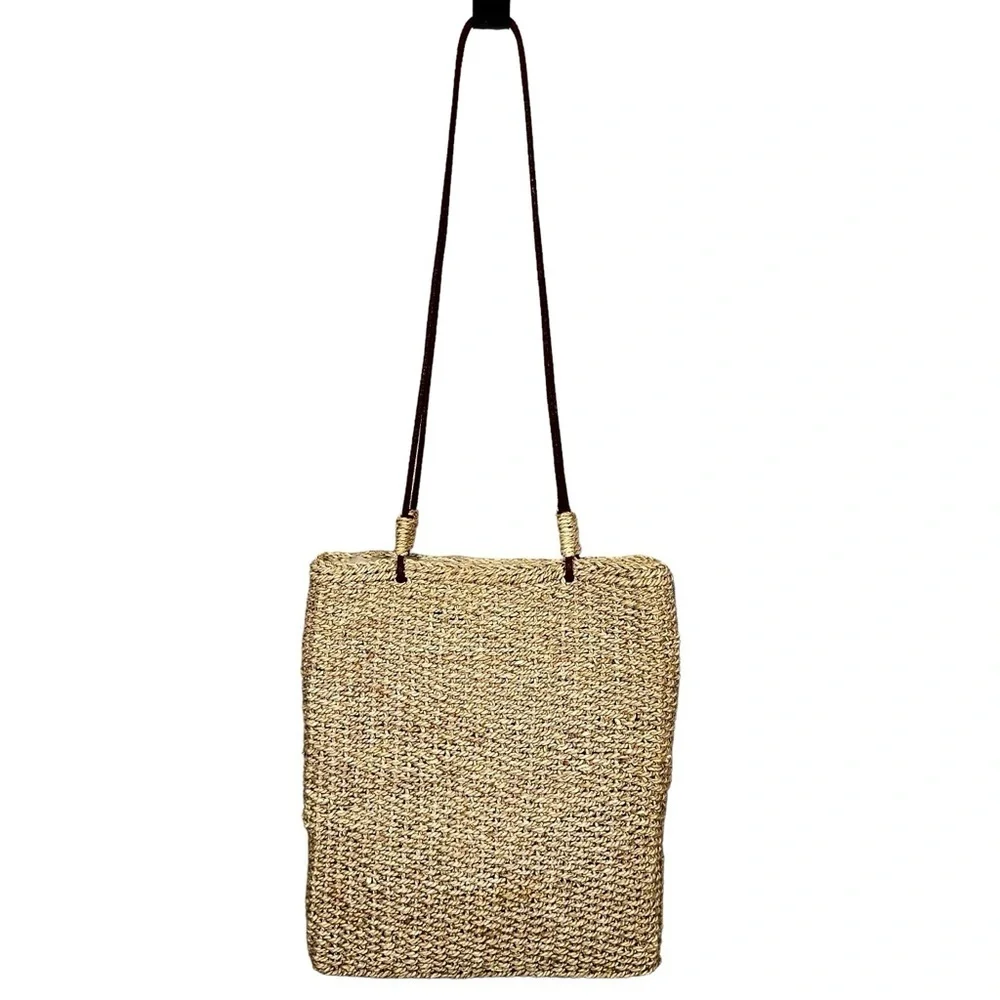 SAN DIEGO HAT CO Woven Straw Boho Crossbody Tote Bag - Picture 1 of 10